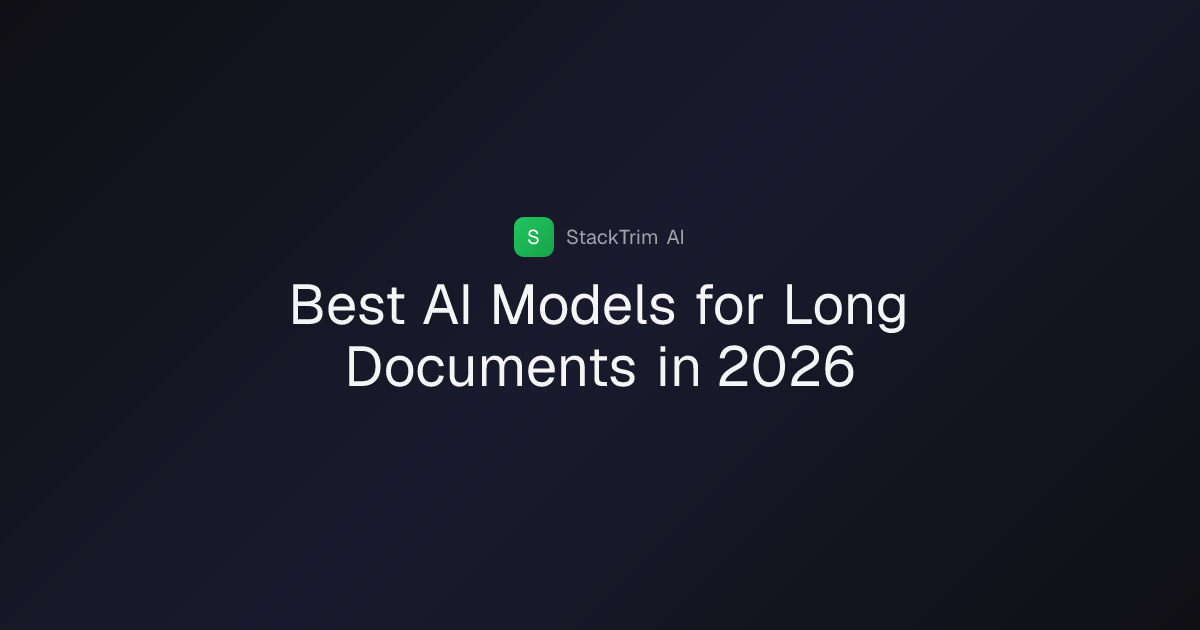 Best AI Models for Long Documents in 2026